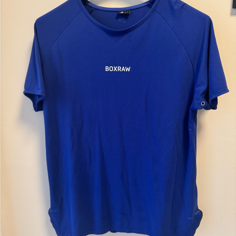 BOXRAW Men's Blue Short Sleeve Tee L